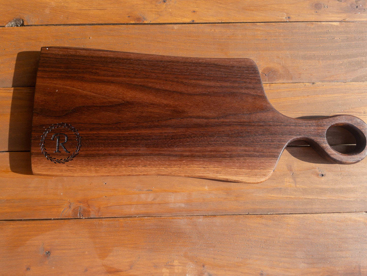 Monogrammed Walnut Charcuterie Board
